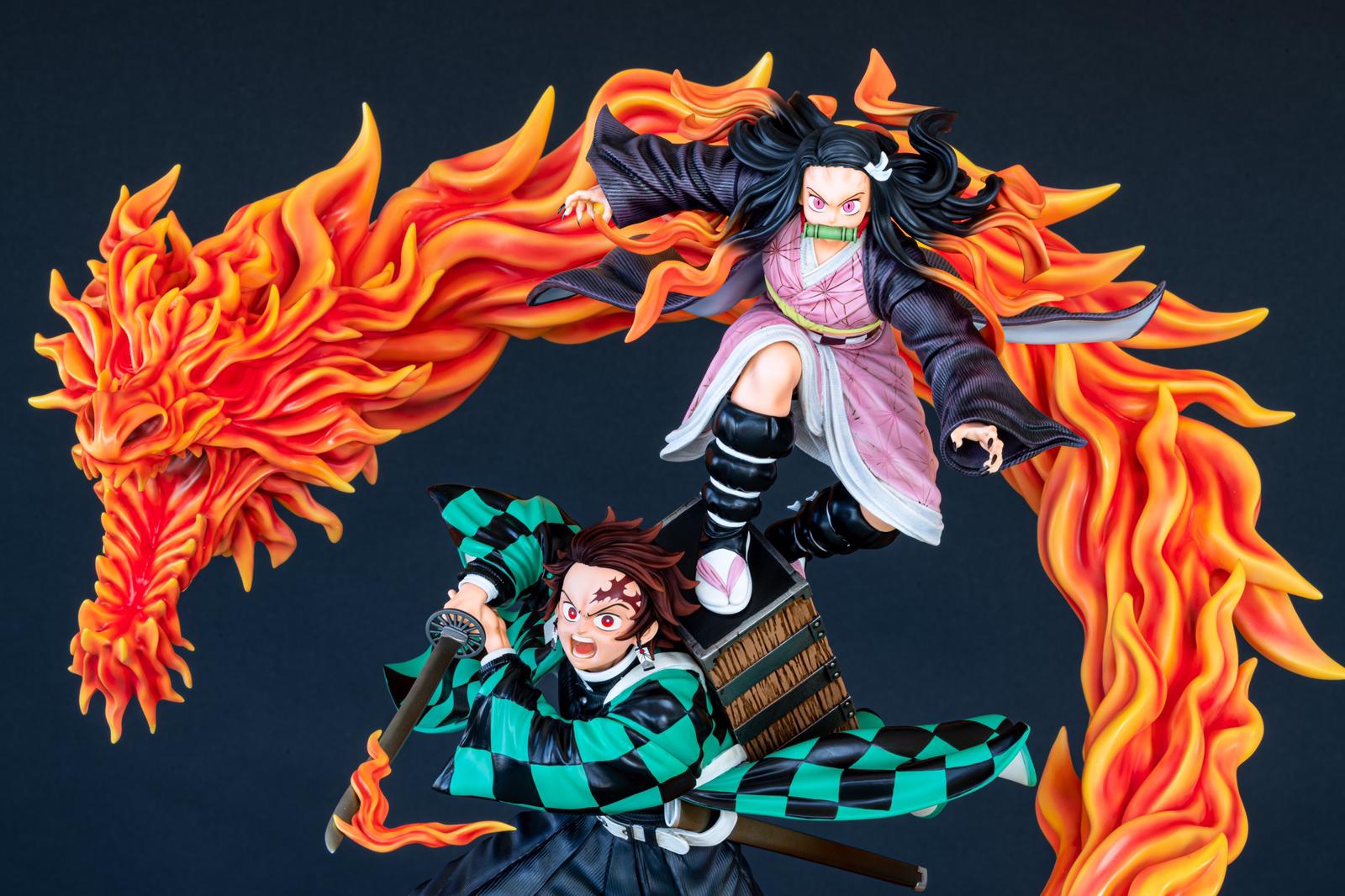 Demon Slayer Tanjiro Kamado and Nezuko Kamado Scale 1/4