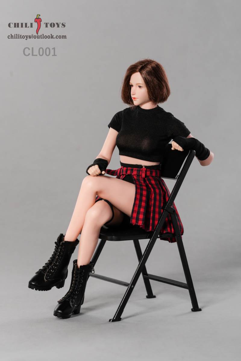 1/6 Fashion Women's Wear 1 : CL001 Salt and Sweet Plaid Skirt Set- Eva
