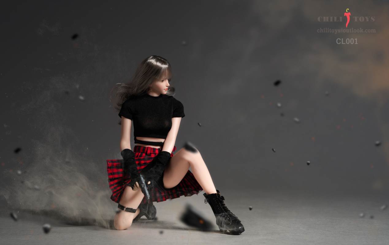 1/6 Fashion Women's Wear 1 : CL001 Salt and Sweet Plaid Skirt Set- Eva