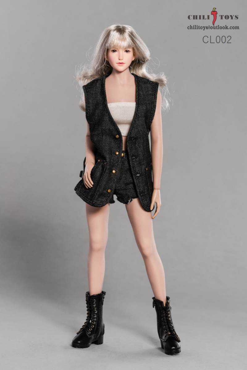 1/6 Fashion Women's Wear 1 : CL001 Salt and Sweet Plaid Skirt Set- Eva