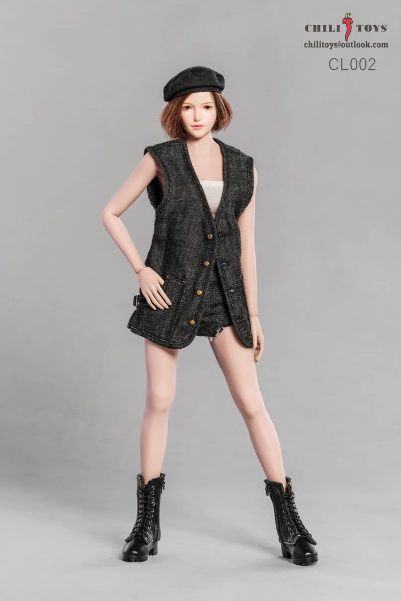 1/6 Fashion Women's Wear 1 : CL001 Salt and Sweet Plaid Skirt Set- Eva