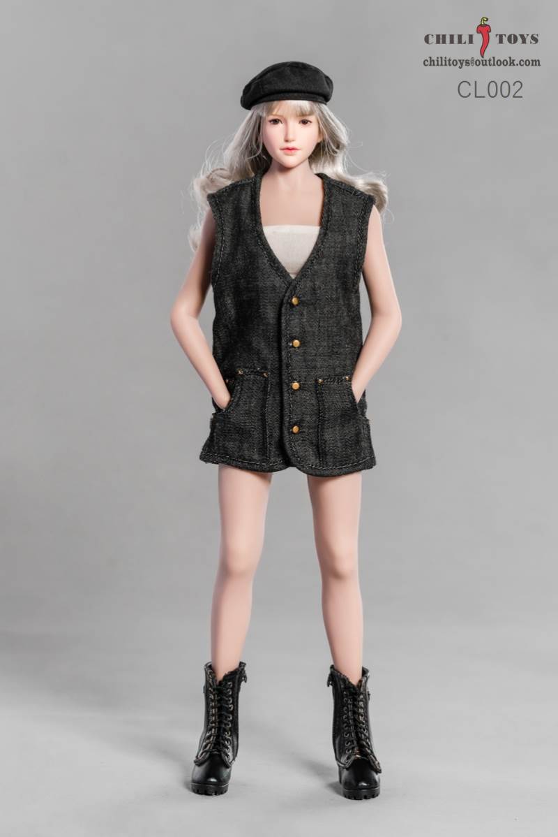 1/6 Fashion Women's Wear 1 : CL001 Salt and Sweet Plaid Skirt Set- Eva