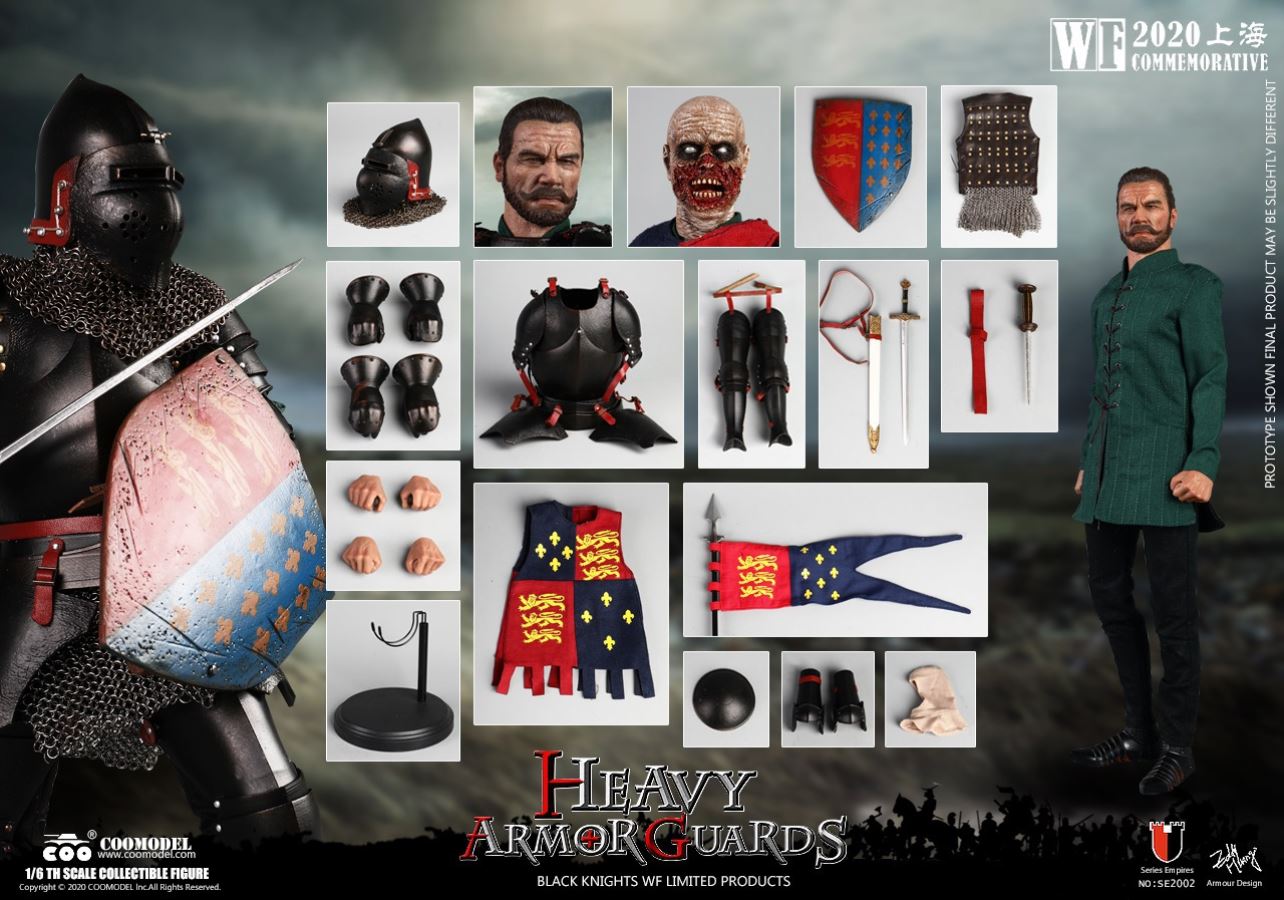 1/6 SE2002 SERIES OF EMPIRES (DIECAST ALLOY) - HEAVY ARMOR GUARDS  (BLACK KNIGHTS WF LIMITED VERSION)
