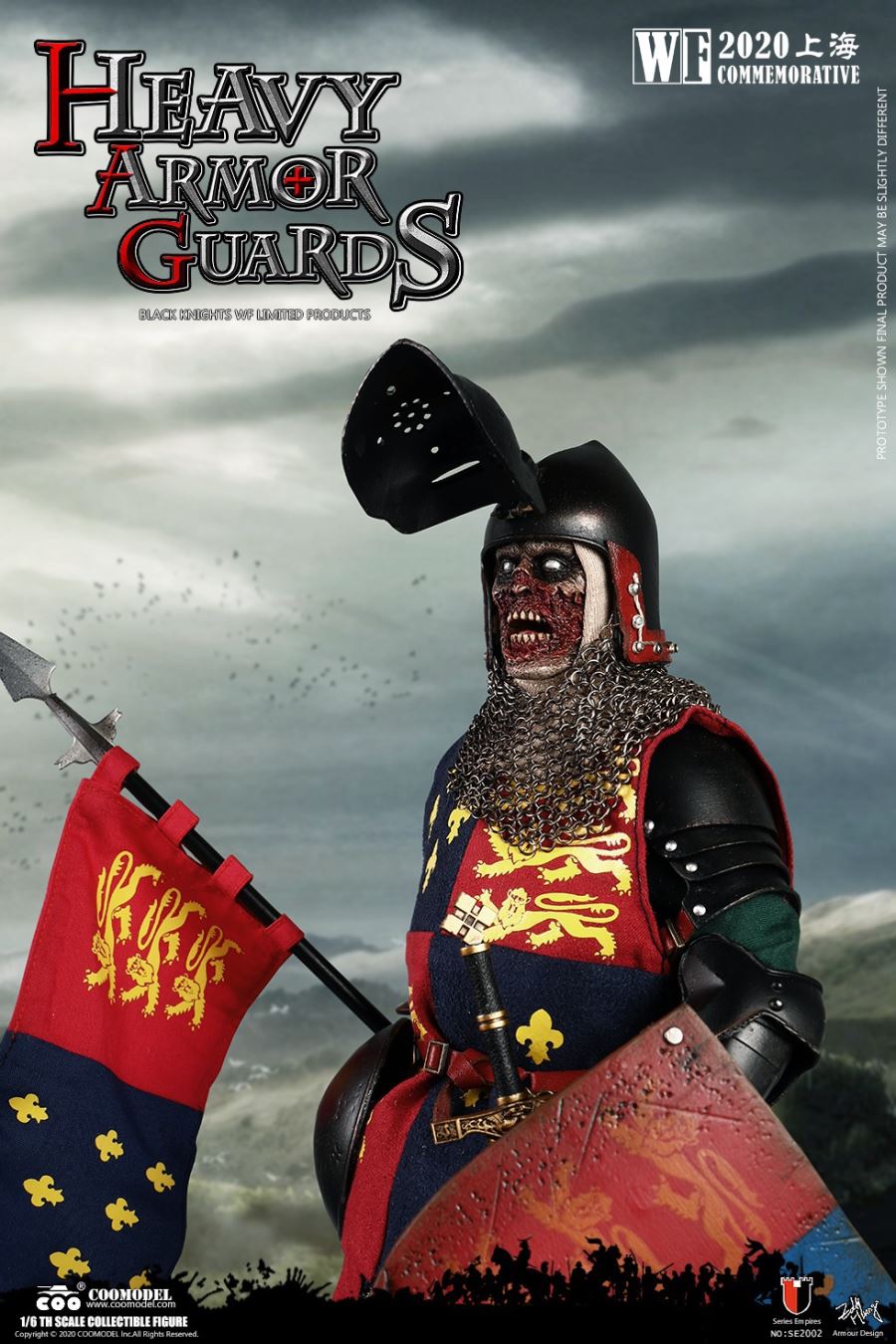 1/6 SE2002 SERIES OF EMPIRES (DIECAST ALLOY) - HEAVY ARMOR GUARDS  (BLACK KNIGHTS WF LIMITED VERSION)