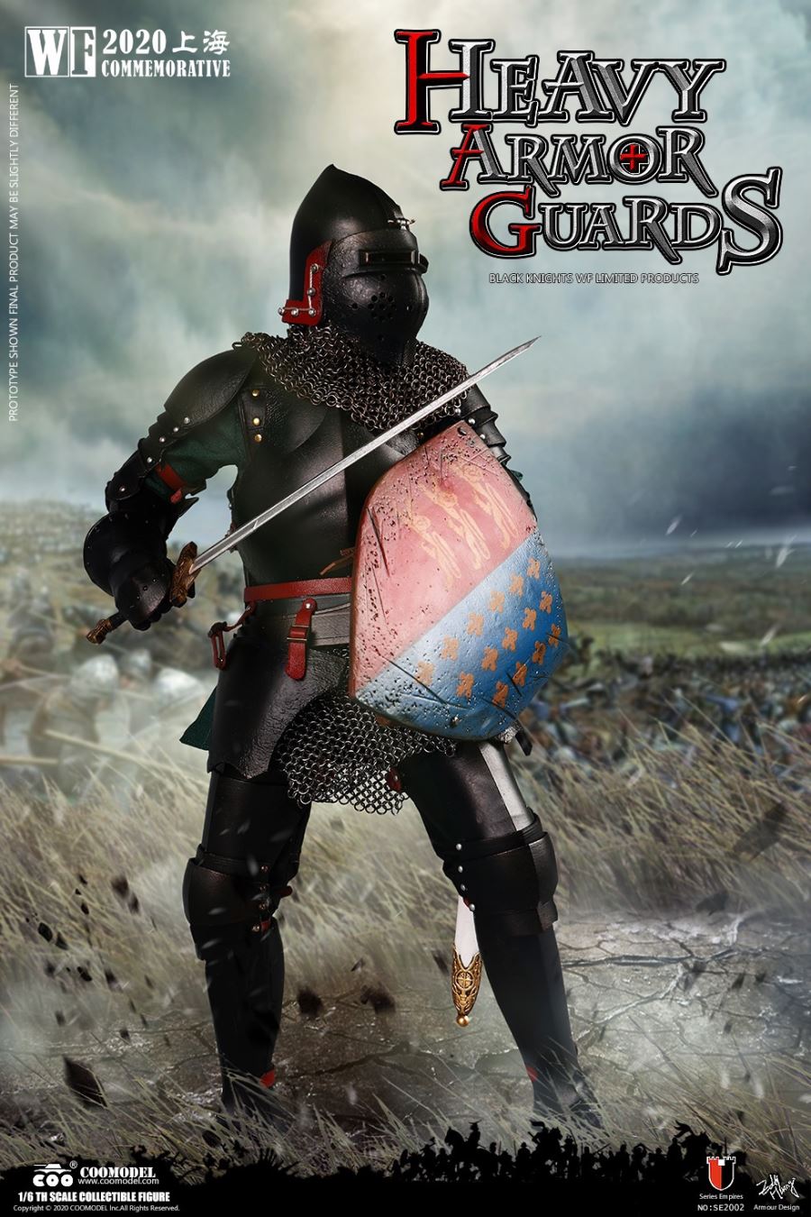 1/6 SE2002 SERIES OF EMPIRES (DIECAST ALLOY) - HEAVY ARMOR GUARDS  (BLACK KNIGHTS WF LIMITED VERSION)