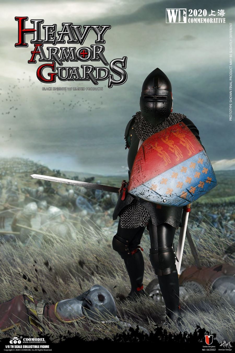 1/6 SE2002 SERIES OF EMPIRES (DIECAST ALLOY) - HEAVY ARMOR GUARDS  (BLACK KNIGHTS WF LIMITED VERSION)