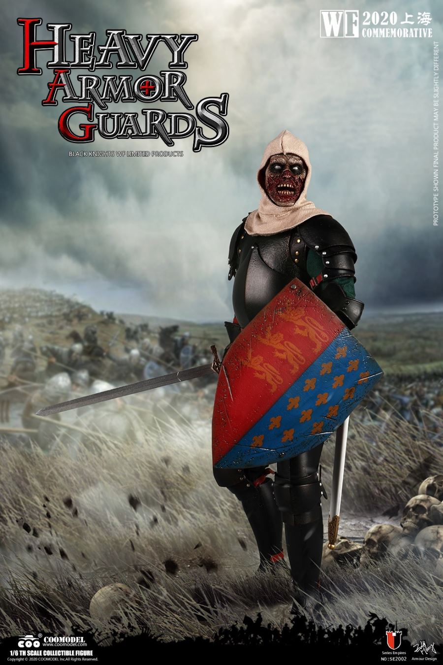 1/6 SE2002 SERIES OF EMPIRES (DIECAST ALLOY) - HEAVY ARMOR GUARDS  (BLACK KNIGHTS WF LIMITED VERSION)