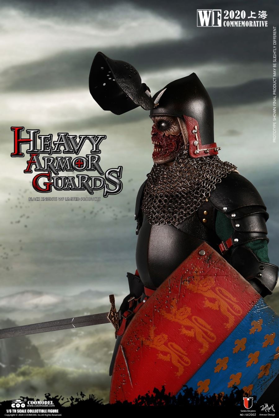 1/6 SE2002 SERIES OF EMPIRES (DIECAST ALLOY) - HEAVY ARMOR GUARDS  (BLACK KNIGHTS WF LIMITED VERSION)