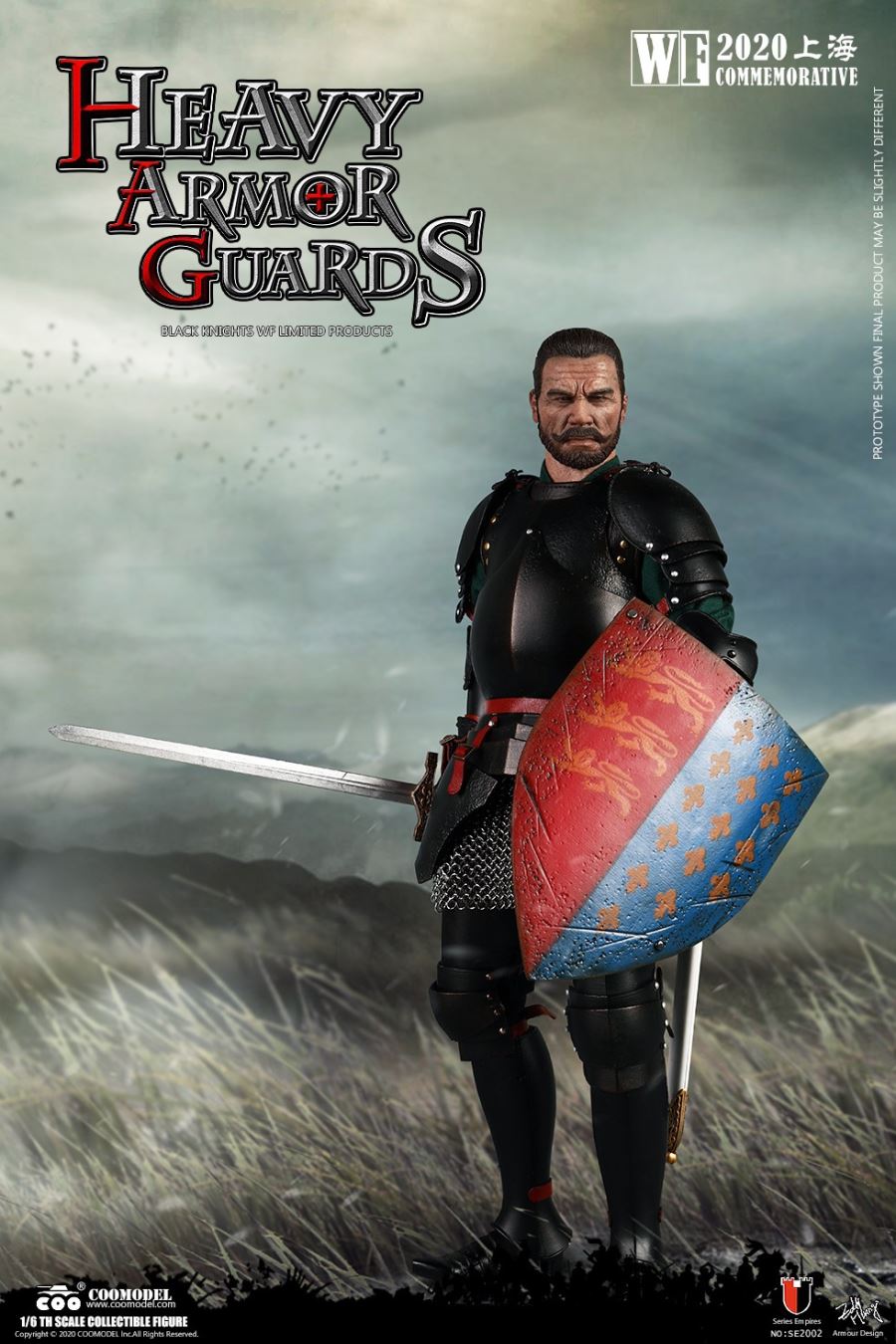 1/6 SE2002 SERIES OF EMPIRES (DIECAST ALLOY) - HEAVY ARMOR GUARDS  (BLACK KNIGHTS WF LIMITED VERSION)