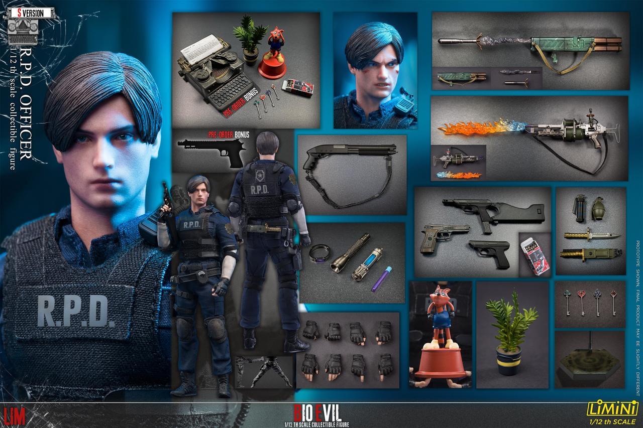 1/12th Scale R.P.D Officer Collectible Figure (S Version)