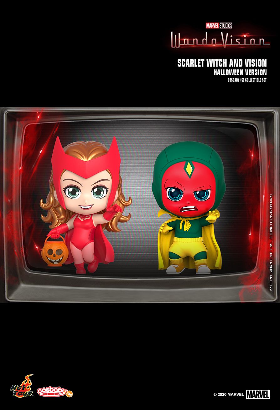 WANDAVISION SCARLET WITCH AND VISION (HALLOWEEN VERSION) COSBABY (S) BOBBLE-HEAD COLLECTIBLE SET