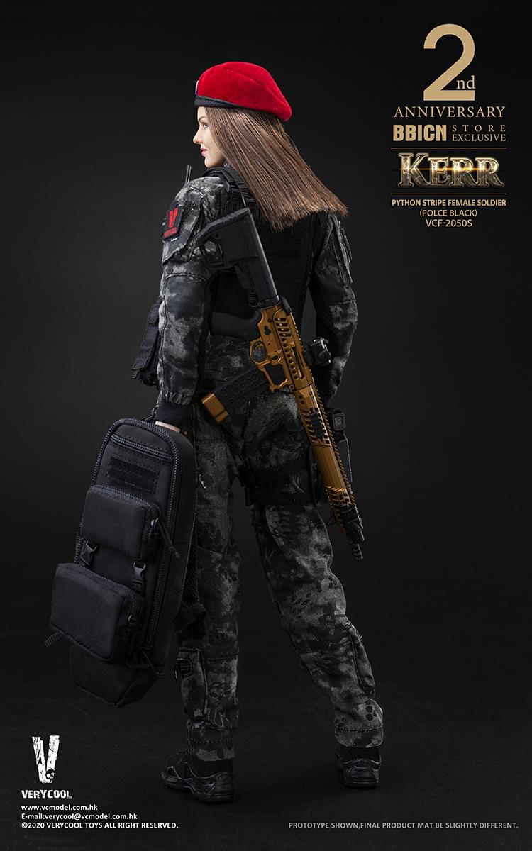 1/6 POLICE BLACK PYTHON STRIPE FEMALE SOLDIER - KERR