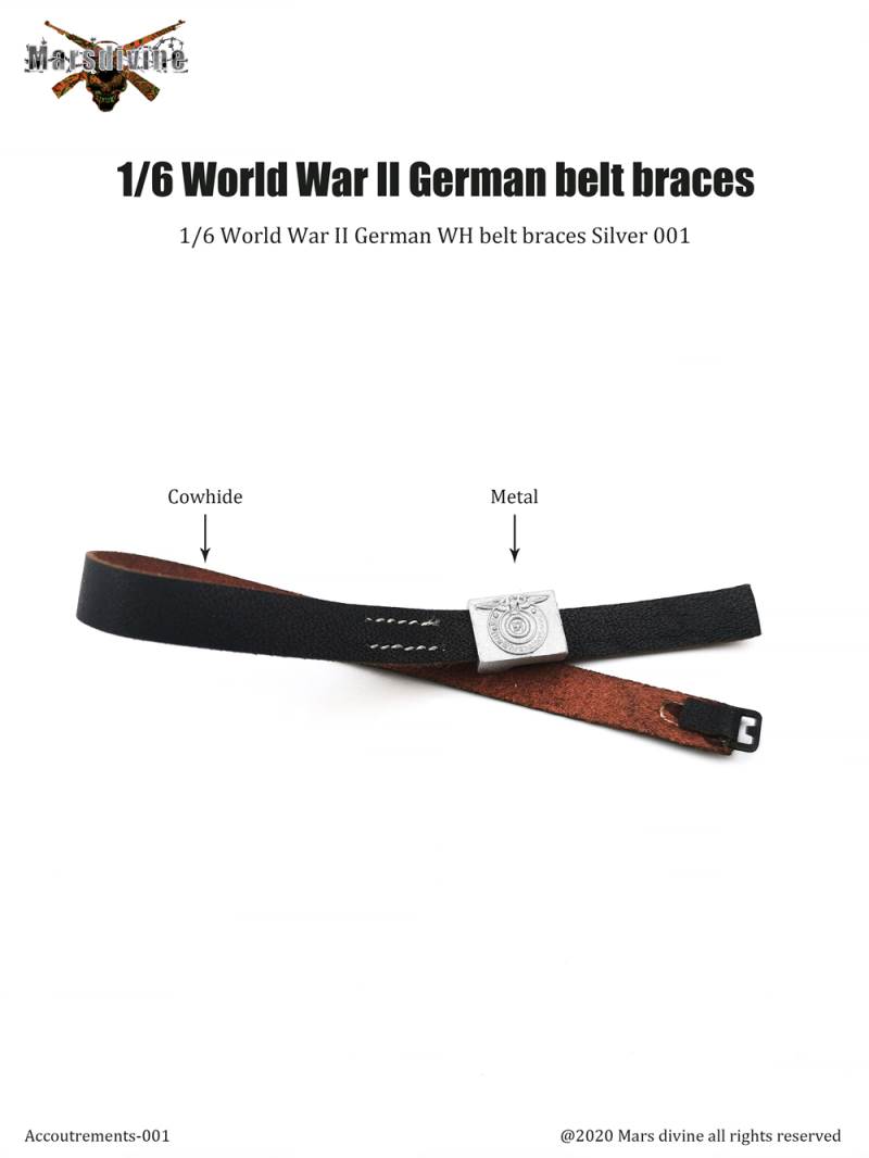 Marsdivine God of War A-001~004 1/6 scale WWII German belt Y belt accessory model