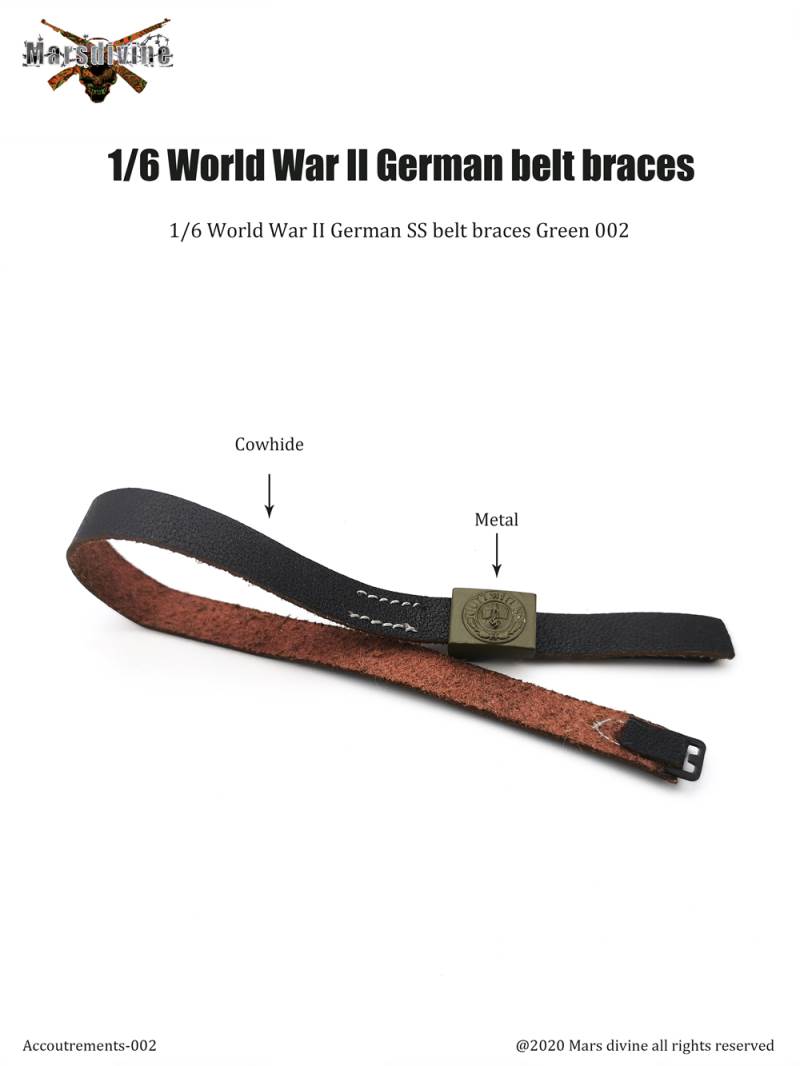 Marsdivine God of War A-001~004 1/6 scale WWII German belt Y belt accessory model