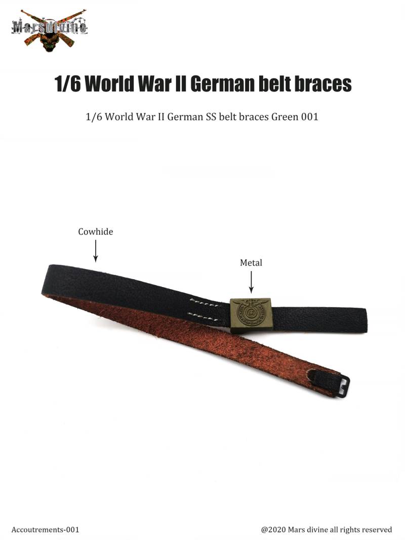 Marsdivine God of War A-001~004 1/6 scale WWII German belt Y belt accessory model