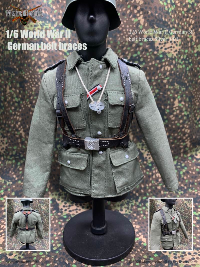 Marsdivine God of War A-001~004 1/6 scale WWII German belt Y belt accessory model