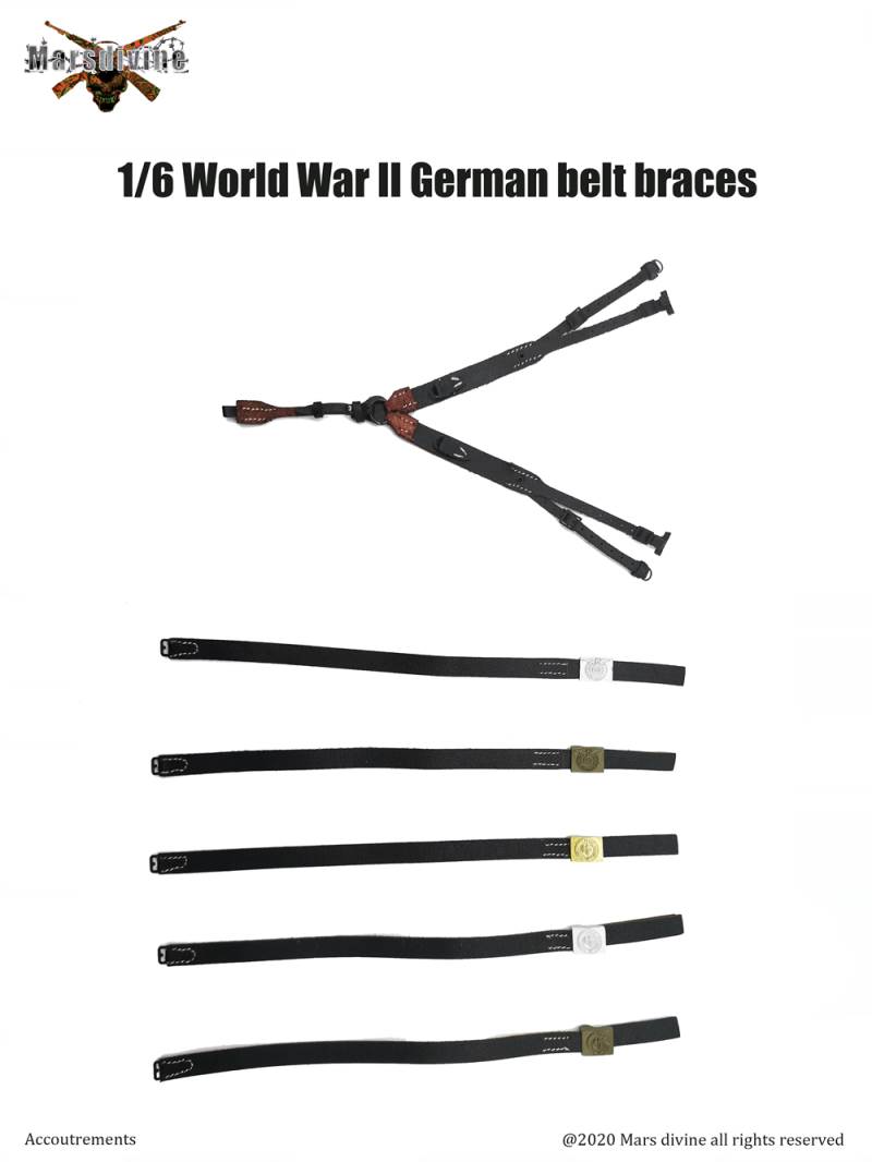Marsdivine God of War A-001~004 1/6 scale WWII German belt Y belt accessory model