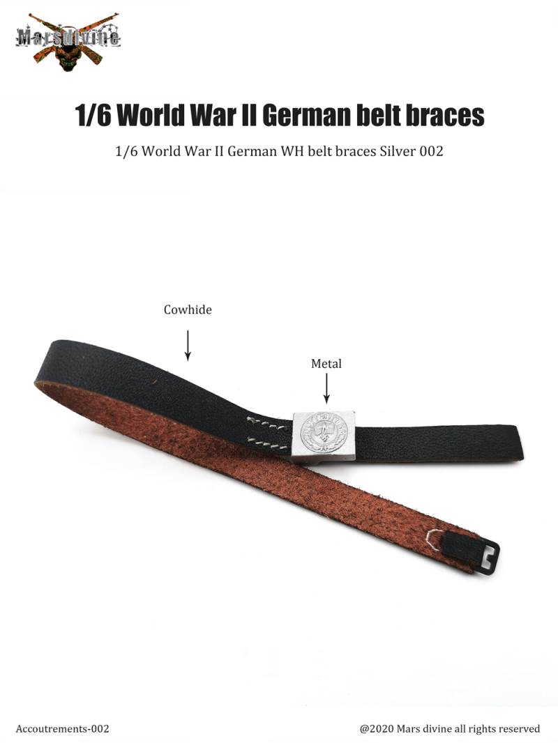 Marsdivine God of War A-001~004 1/6 scale WWII German belt Y belt accessory model