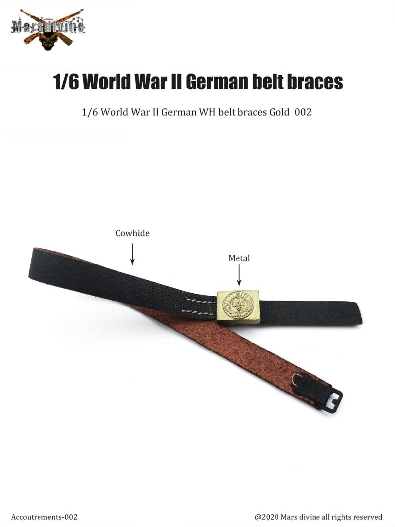 Marsdivine God of War A-001~004 1/6 scale WWII German belt Y belt accessory model