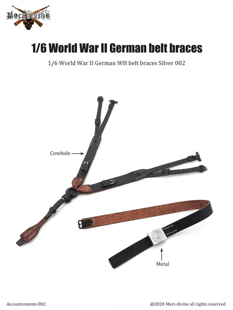 Marsdivine God of War A-001~004 1/6 scale WWII German belt Y belt accessory model