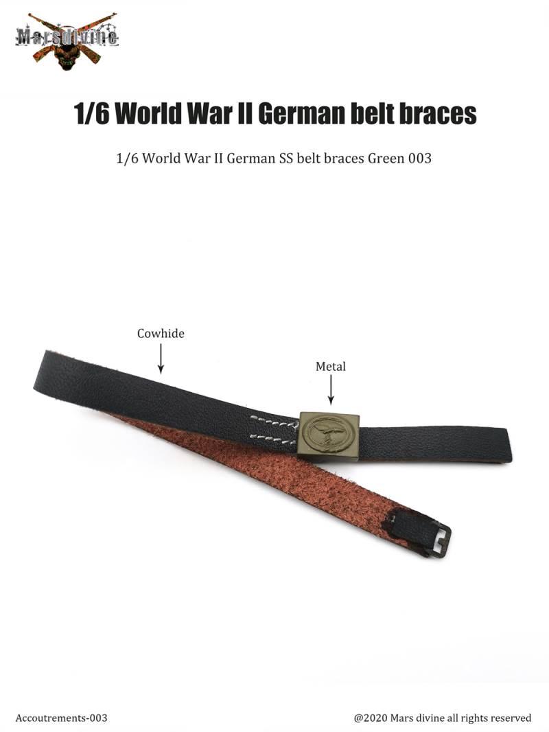 Marsdivine God of War A-001~004 1/6 scale WWII German belt Y belt accessory model