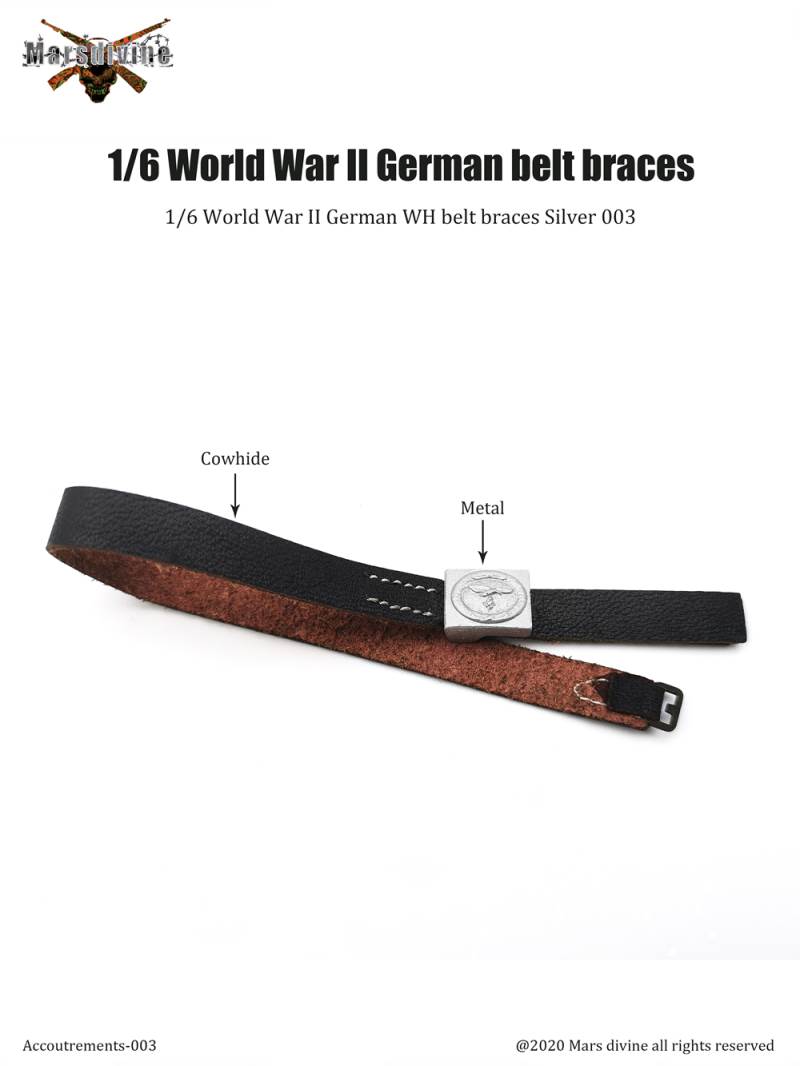 Marsdivine God of War A-001~004 1/6 scale WWII German belt Y belt accessory model