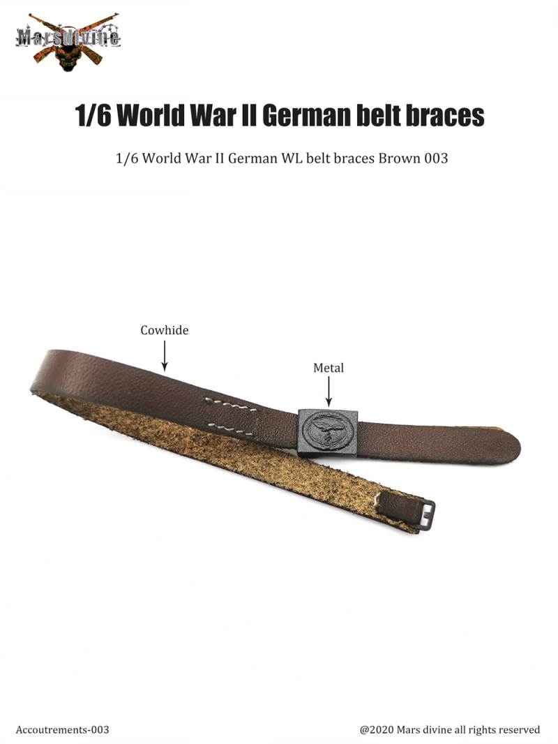 Marsdivine God of War A-001~004 1/6 scale WWII German belt Y belt accessory model