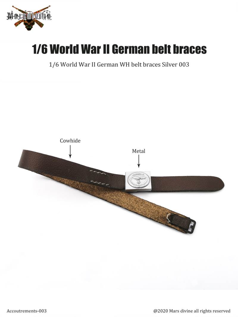 Marsdivine God of War A-001~004 1/6 scale WWII German belt Y belt accessory model