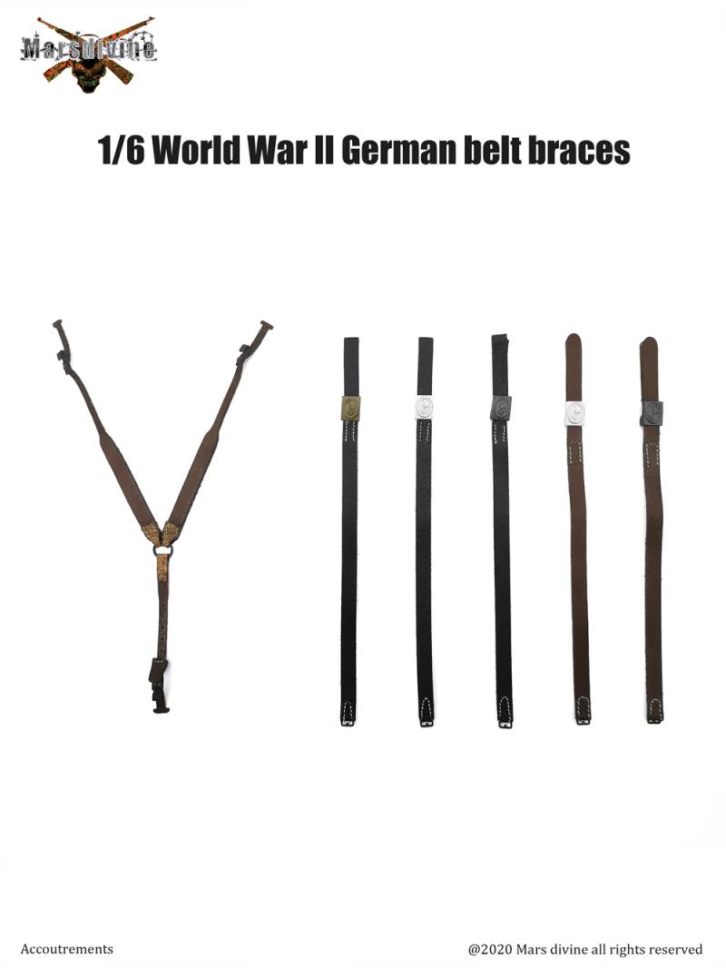 Marsdivine God of War A-001~004 1/6 scale WWII German belt Y belt accessory model