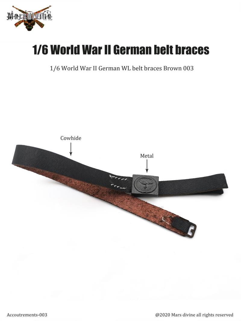 Marsdivine God of War A-001~004 1/6 scale WWII German belt Y belt accessory model