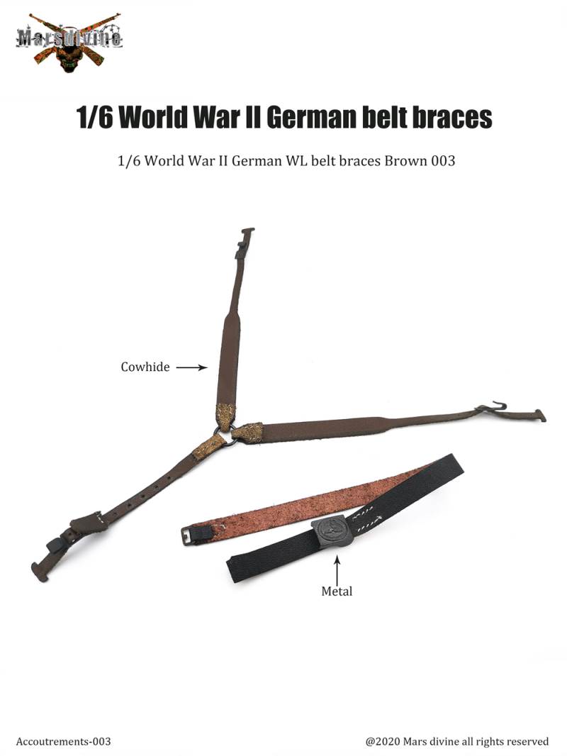 Marsdivine God of War A-001~004 1/6 scale WWII German belt Y belt accessory model