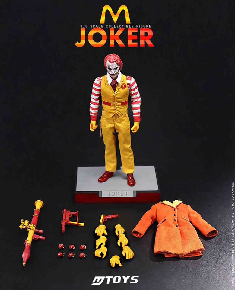 1/6 M record McDonald's Joker JOKER movable eye head carving + accessory bag