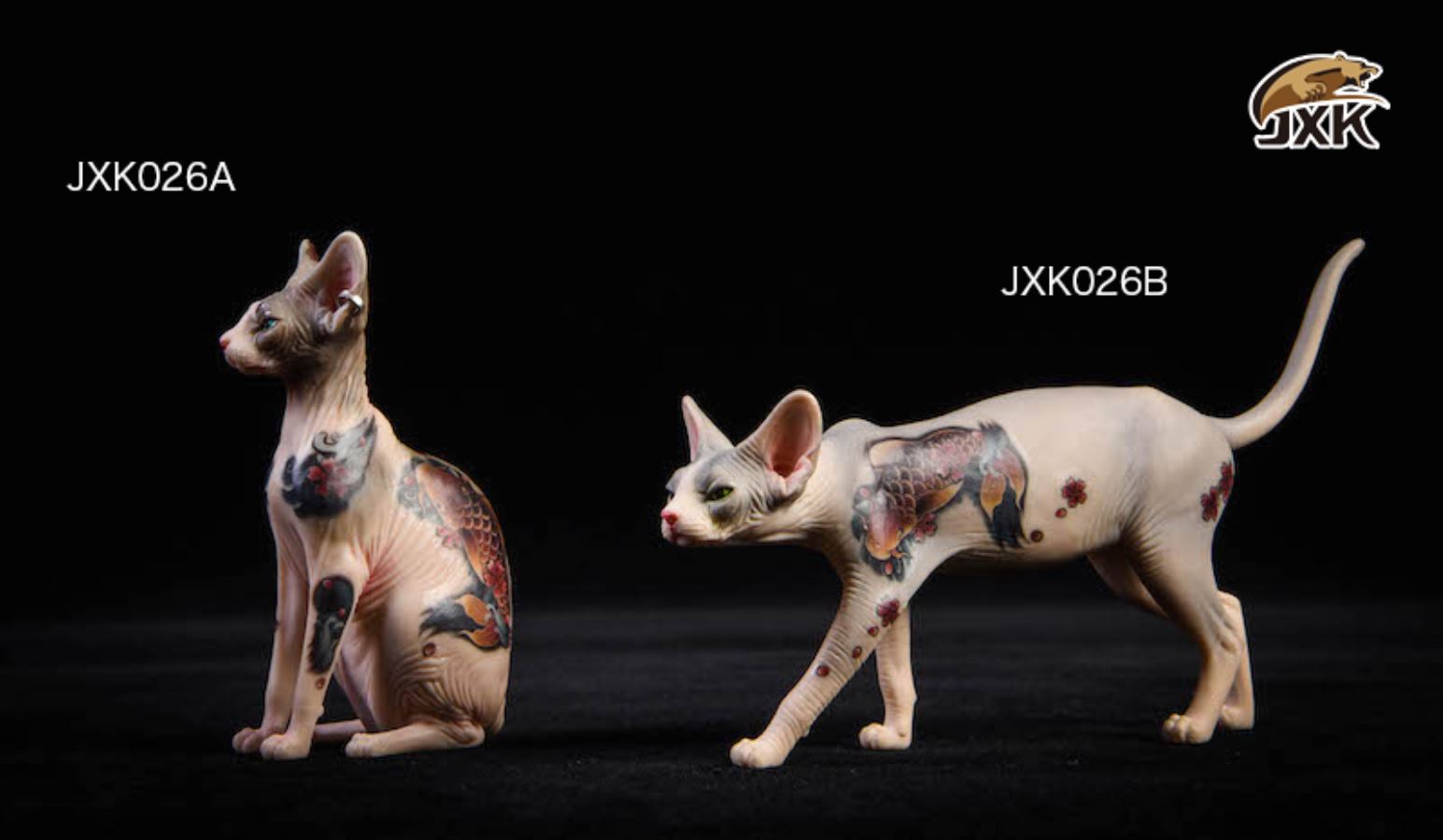 1/6 Tattooed Hairless Cat Sphinx