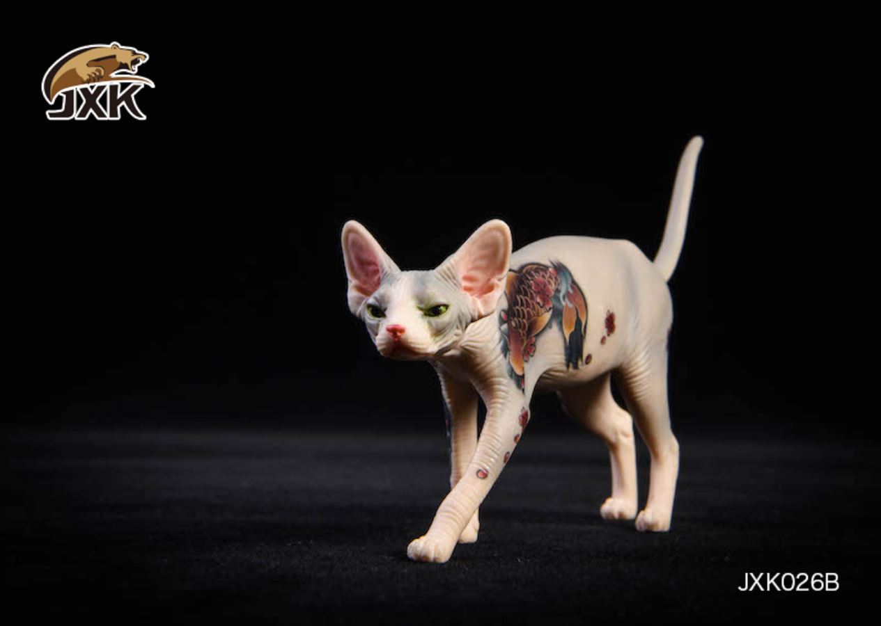 1/6 Tattooed Hairless Cat Sphinx