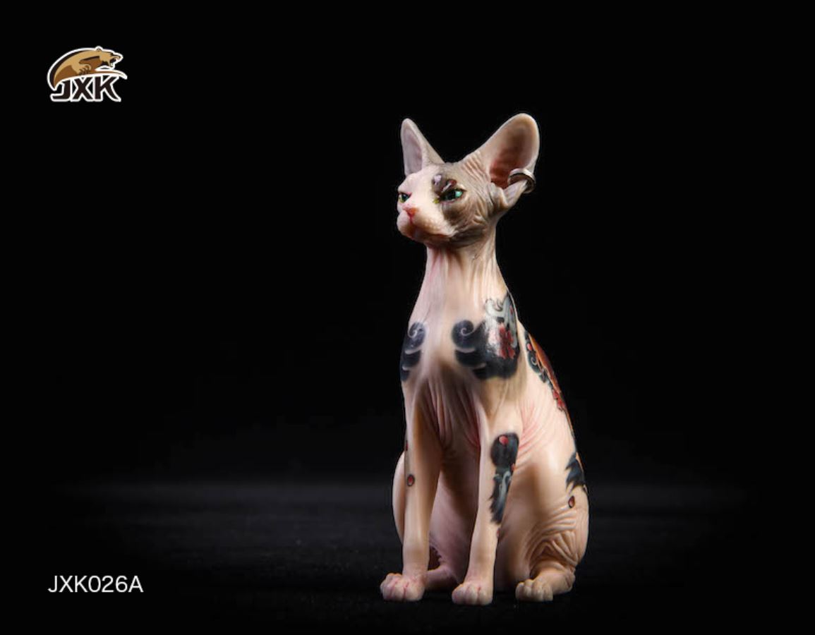 1/6 Tattooed Hairless Cat Sphinx