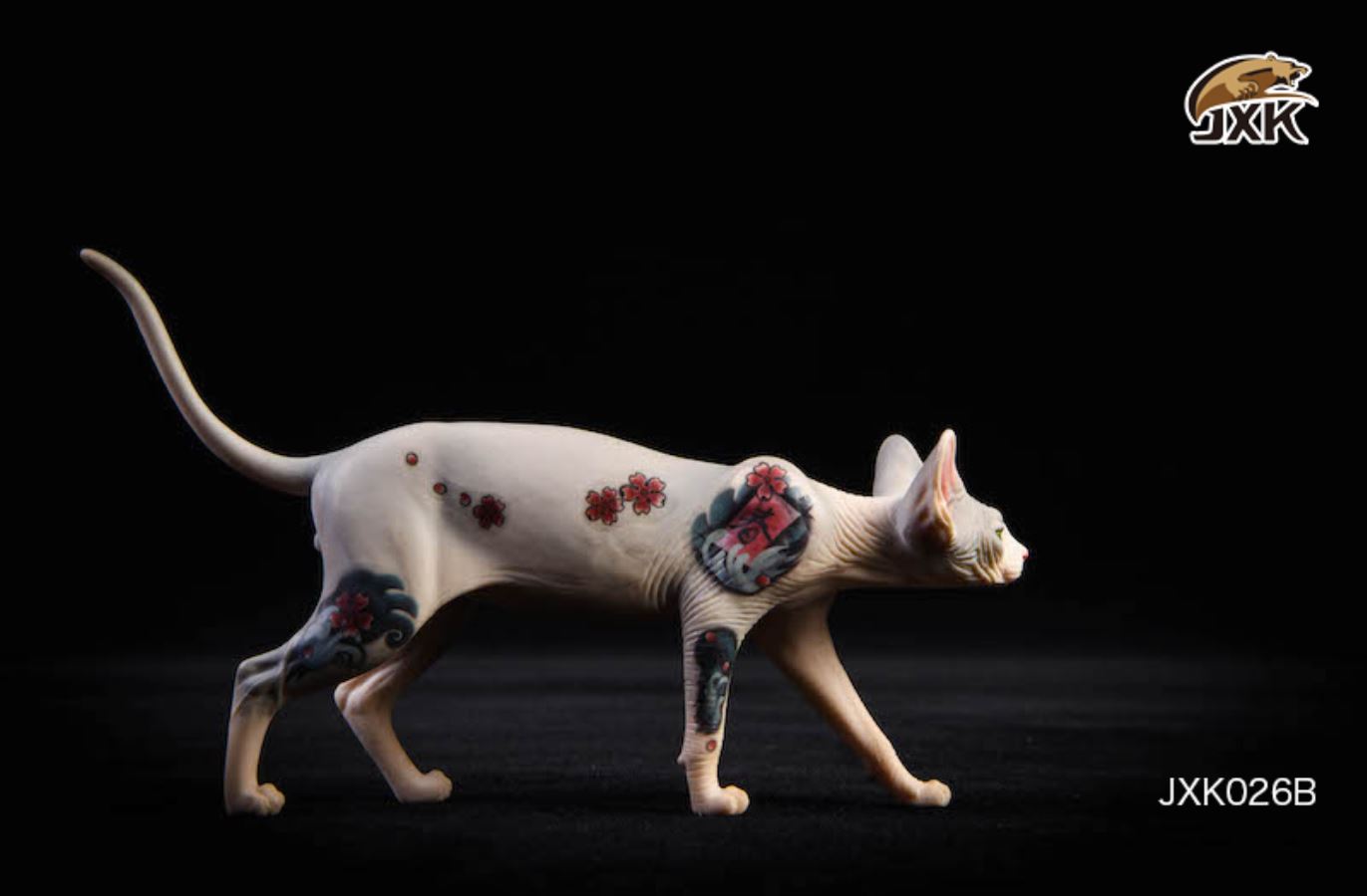 1/6 Tattooed Hairless Cat Sphinx