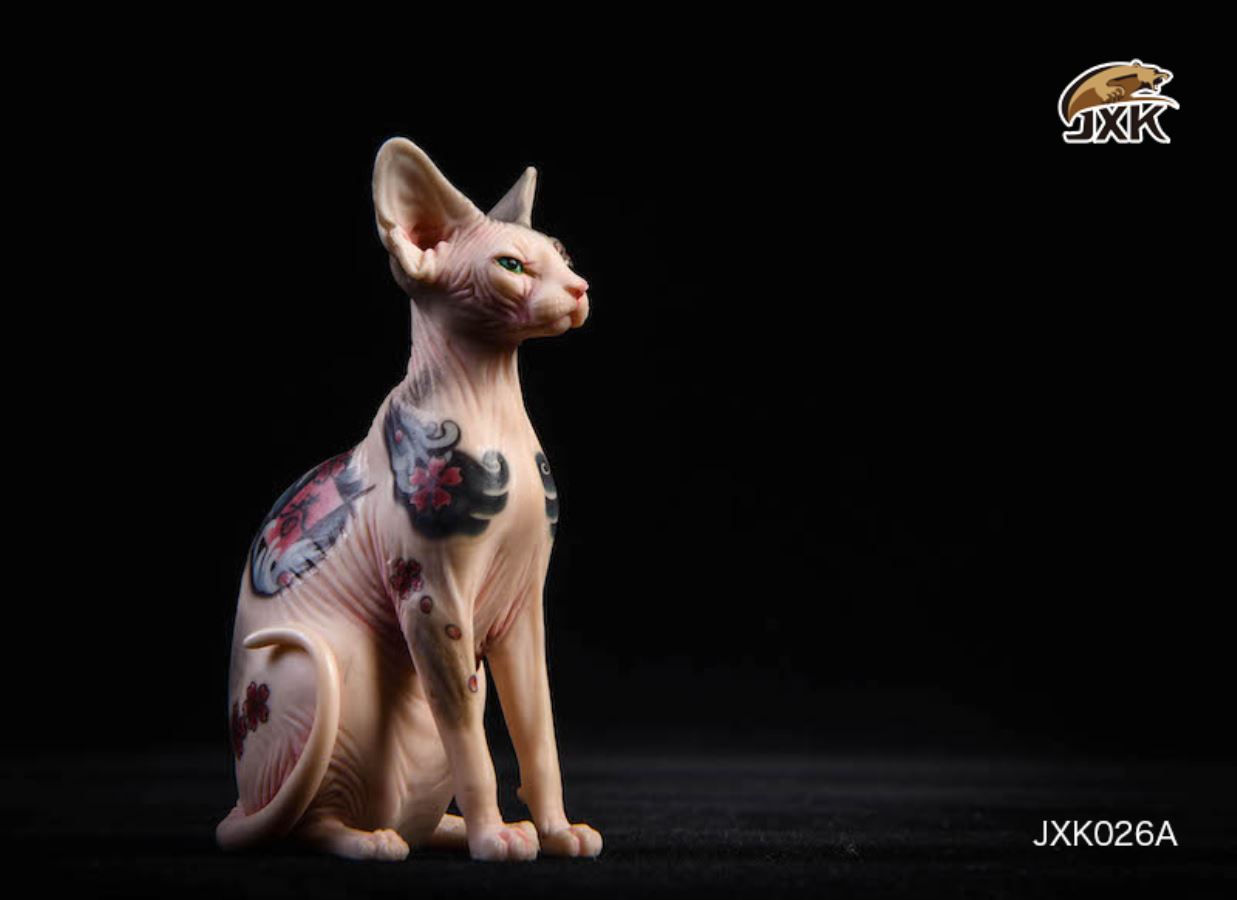 1/6 Tattooed Hairless Cat Sphinx