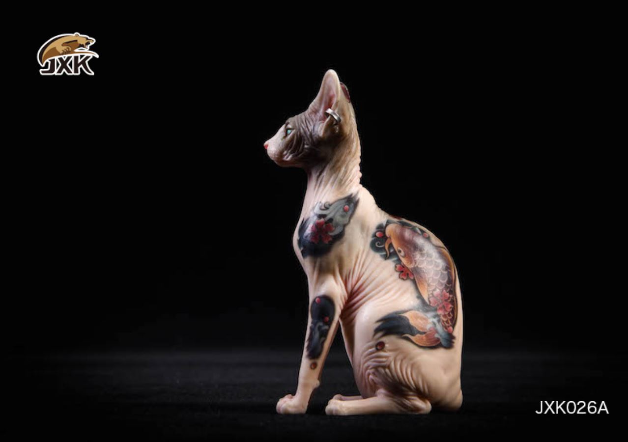 1/6 Tattooed Hairless Cat Sphinx