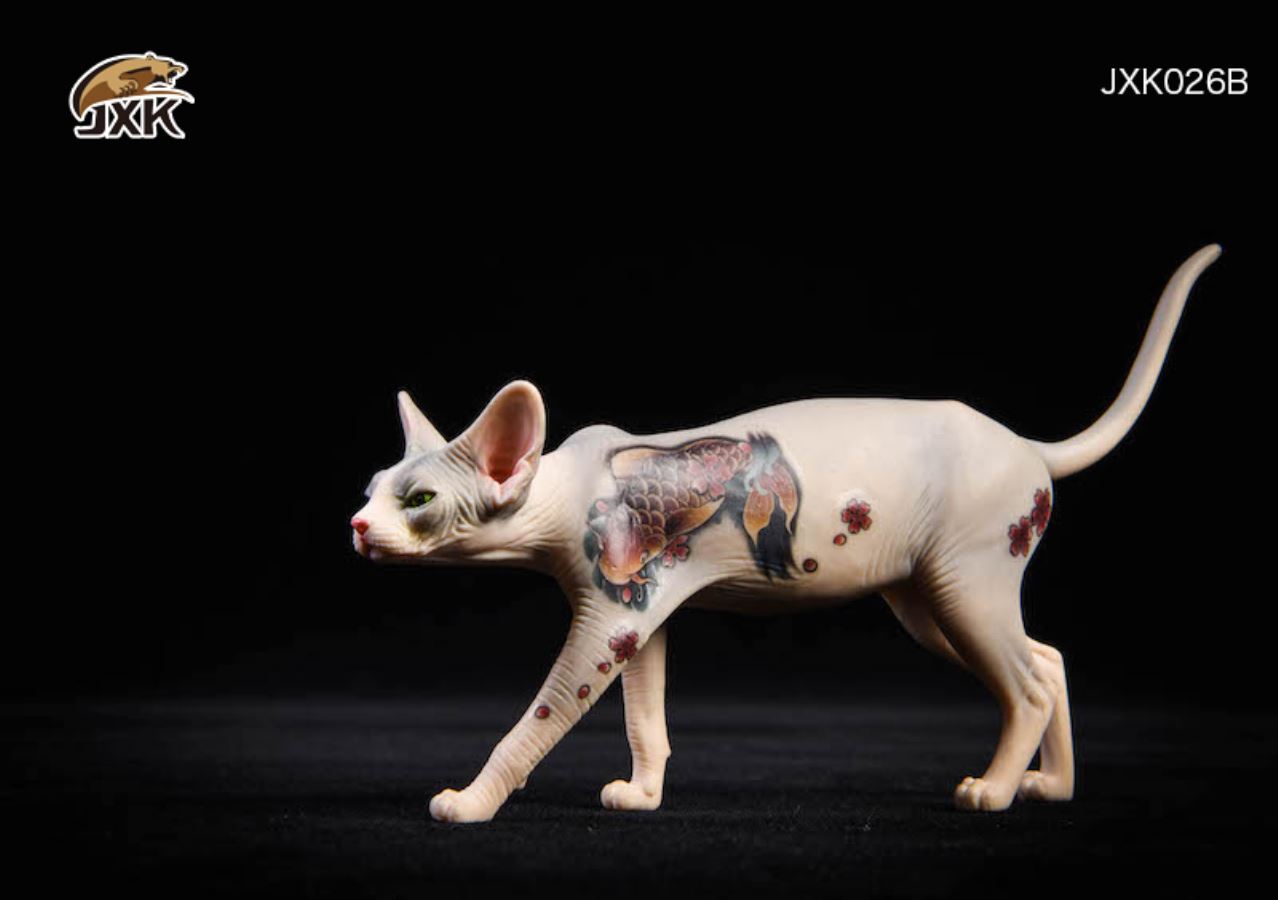 1/6 Tattooed Hairless Cat Sphinx