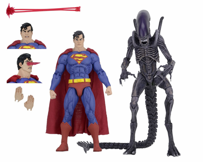 SDCC2019 Comic Con Limited DC Comics / Dark Horse / Superman vs Aliens 7inch Action Figure 2PK