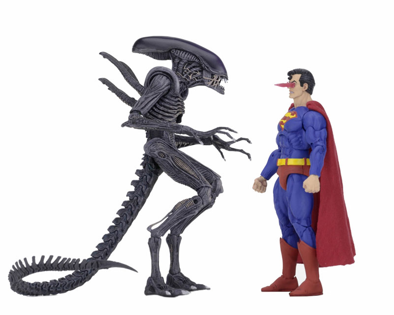 SDCC2019 Comic Con Limited DC Comics / Dark Horse / Superman vs Aliens 7inch Action Figure 2PK