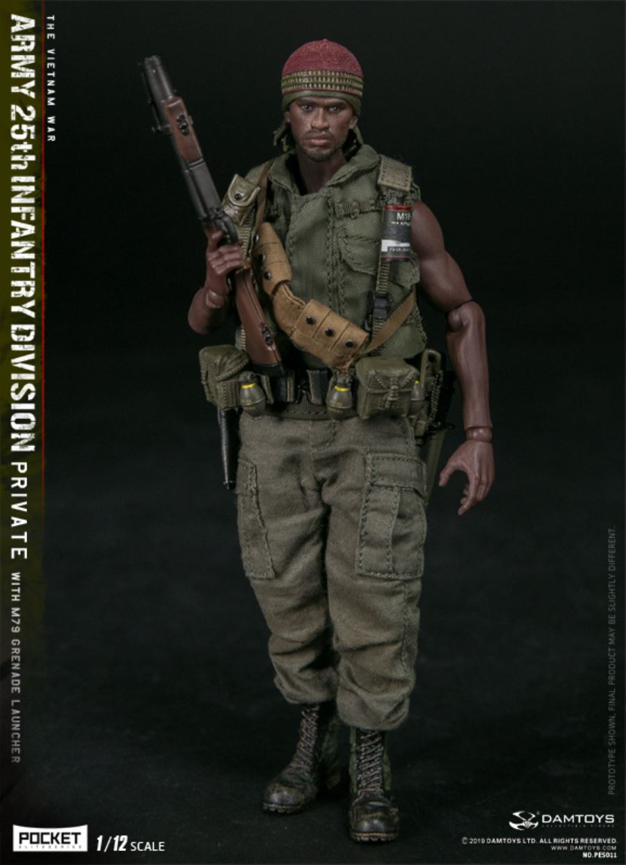 1/12 POCKET ELITE SERIES -  ARMY 25th Infantry Division Private WITH M79 GRENADE LAUNCHER