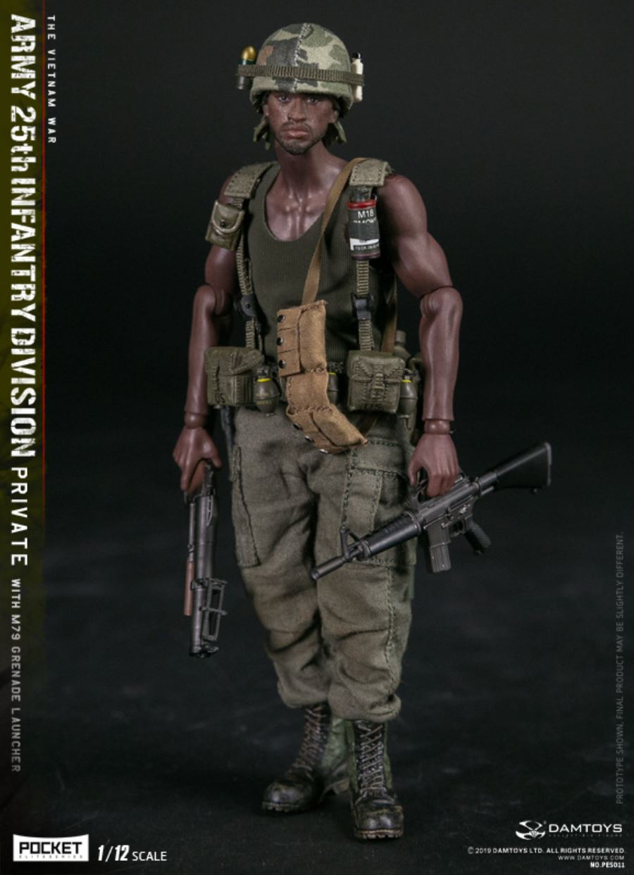 1/12 POCKET ELITE SERIES -  ARMY 25th Infantry Division Private WITH M79 GRENADE LAUNCHER
