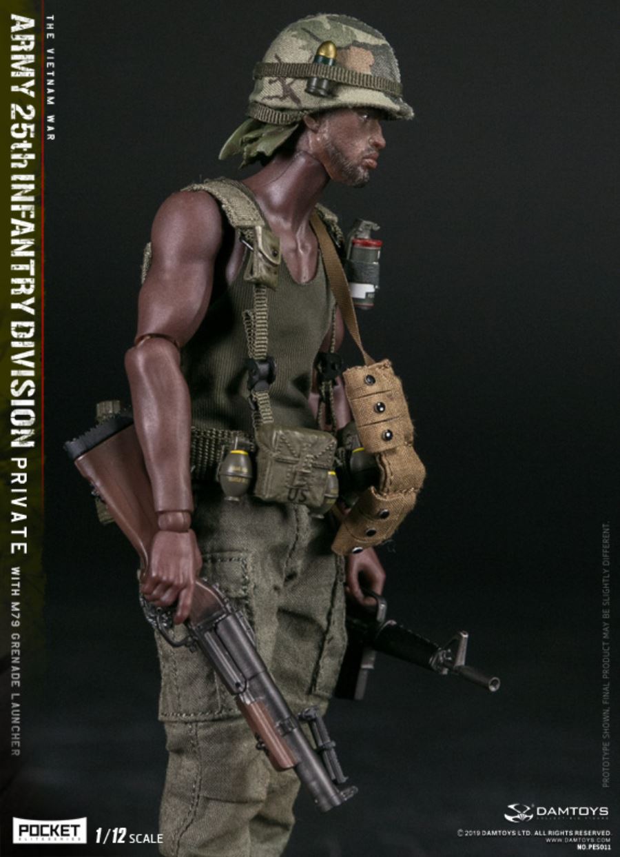 1/12 POCKET ELITE SERIES -  ARMY 25th Infantry Division Private WITH M79 GRENADE LAUNCHER