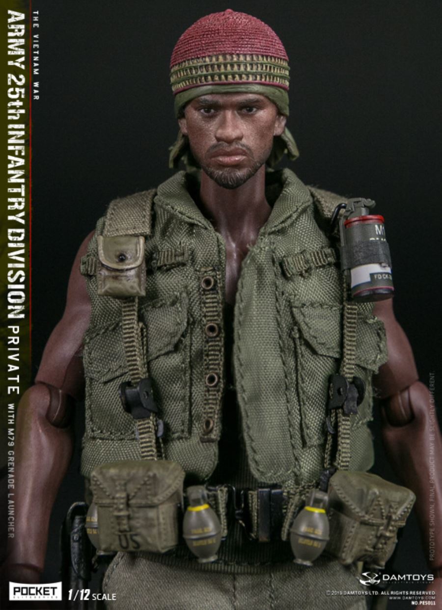1/12 POCKET ELITE SERIES -  ARMY 25th Infantry Division Private WITH M79 GRENADE LAUNCHER