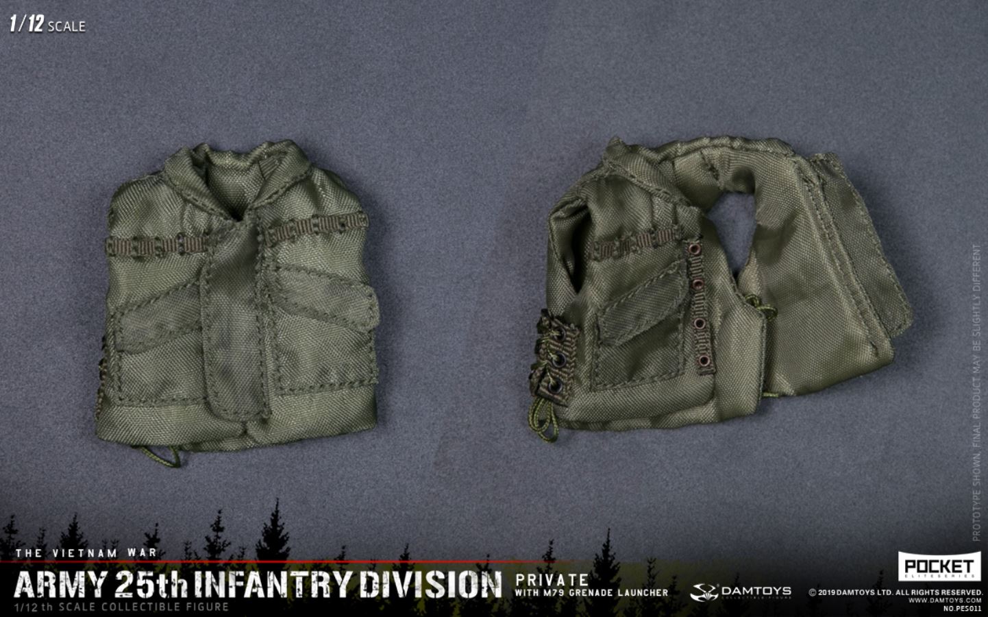 1/12 POCKET ELITE SERIES -  ARMY 25th Infantry Division Private WITH M79 GRENADE LAUNCHER