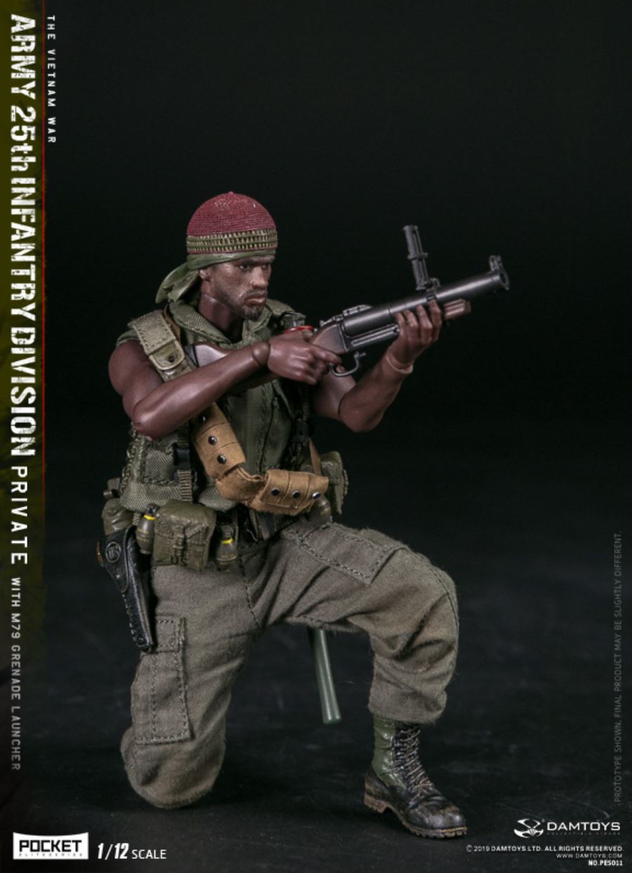 1/12 POCKET ELITE SERIES -  ARMY 25th Infantry Division Private WITH M79 GRENADE LAUNCHER