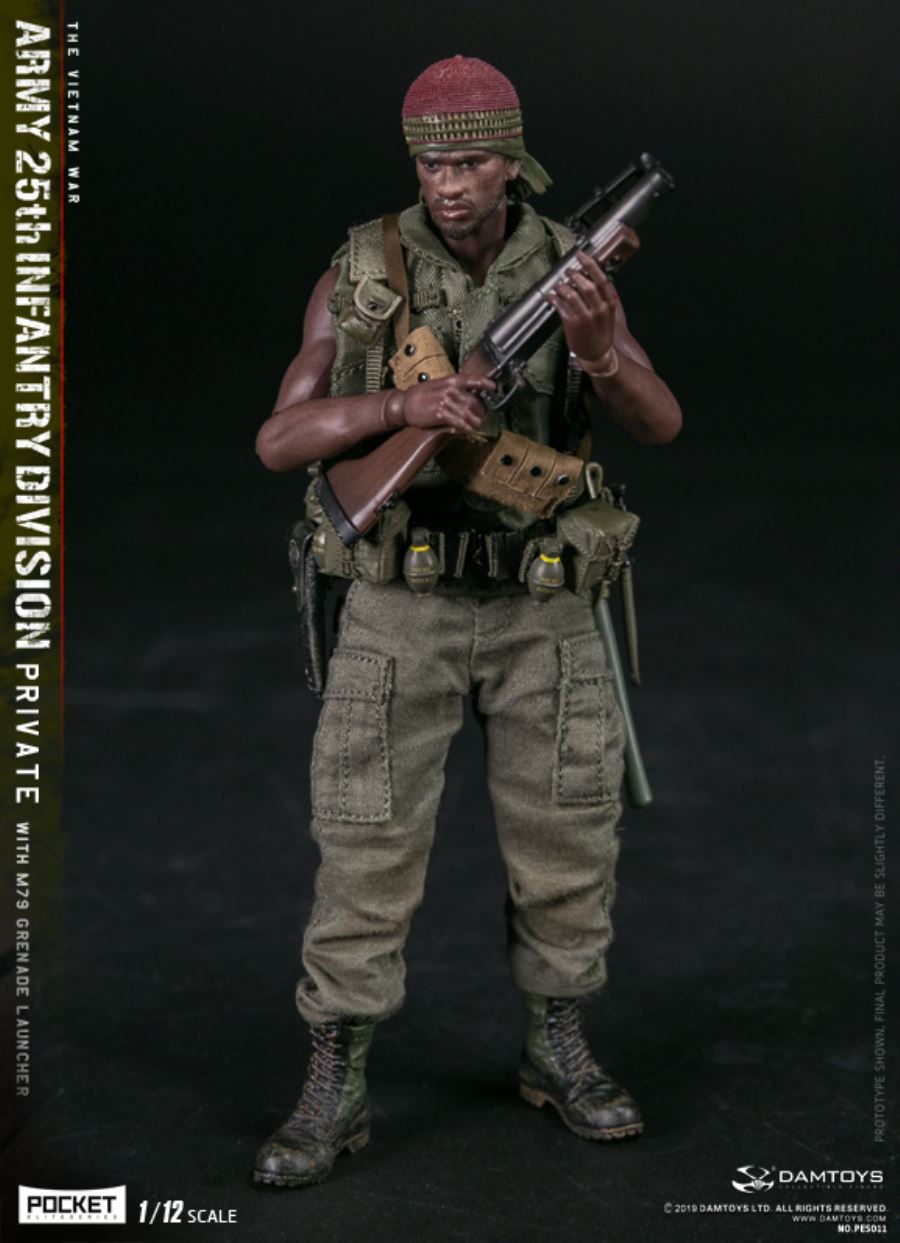 1/12 POCKET ELITE SERIES -  ARMY 25th Infantry Division Private WITH M79 GRENADE LAUNCHER