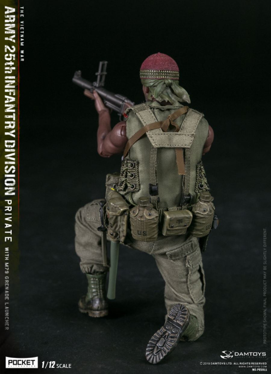 1/12 POCKET ELITE SERIES -  ARMY 25th Infantry Division Private WITH M79 GRENADE LAUNCHER