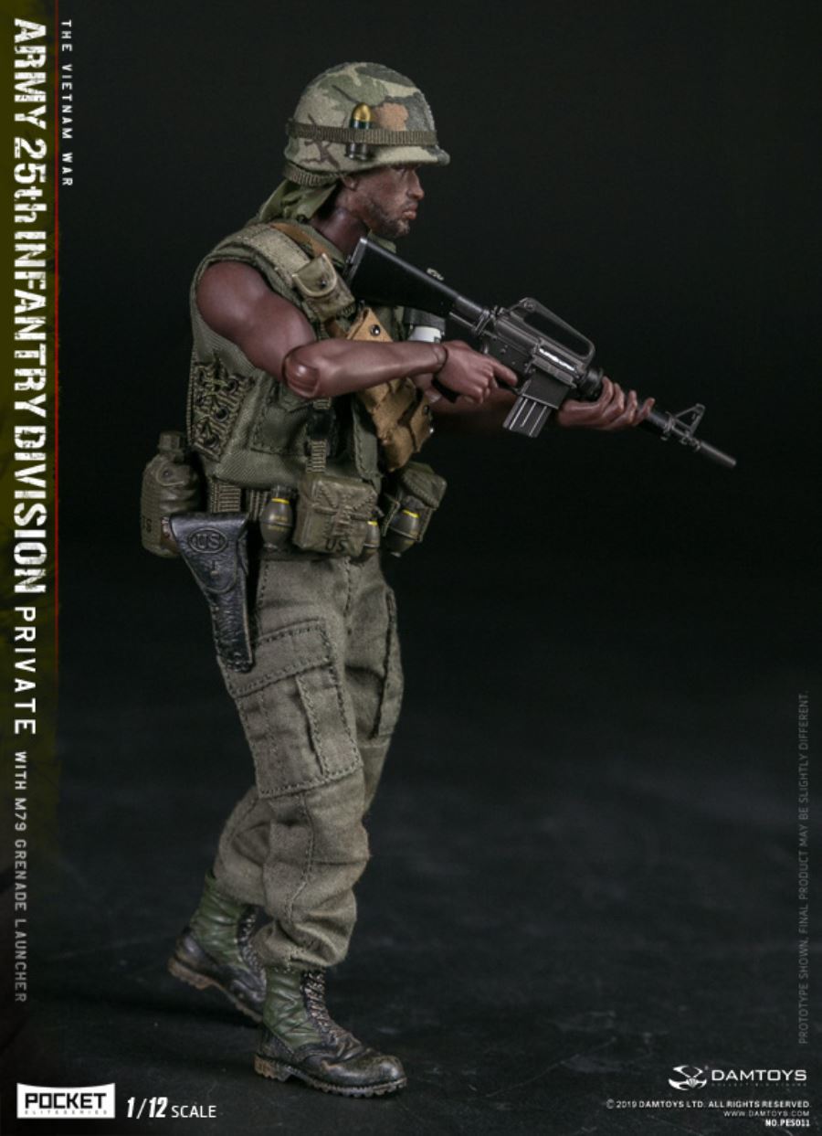 1/12 POCKET ELITE SERIES -  ARMY 25th Infantry Division Private WITH M79 GRENADE LAUNCHER